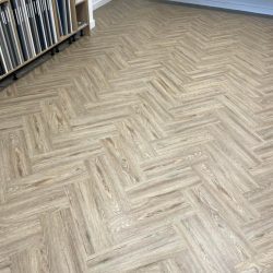 Office space in Consett with light LVT herringbone floor