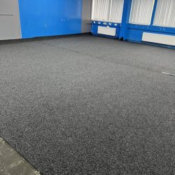 Commercial carpet fitting in a gym in Consett
