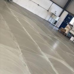 Preparing the subfloor of a warehouse in Consett