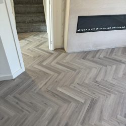 Light grey herringbone floor in Consett